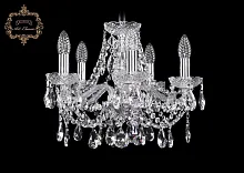 Люстра подвесная хрустальная 11.21.5.141.Cr.Sp Bohemia Art Classic прозрачная на 5 ламп, основание хром в стиле классический Люстра подвесная хрустальная 11.21.5.141.Cr.Sp Bohemia Art Classic прозрачная на 5 ламп, основание хром в стиле классический